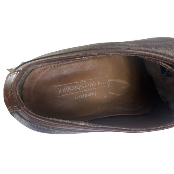 Classic Brown Leather Men's Shoes Johnson & Murphy 9.5D brown Oxford - Picture 8 of 9